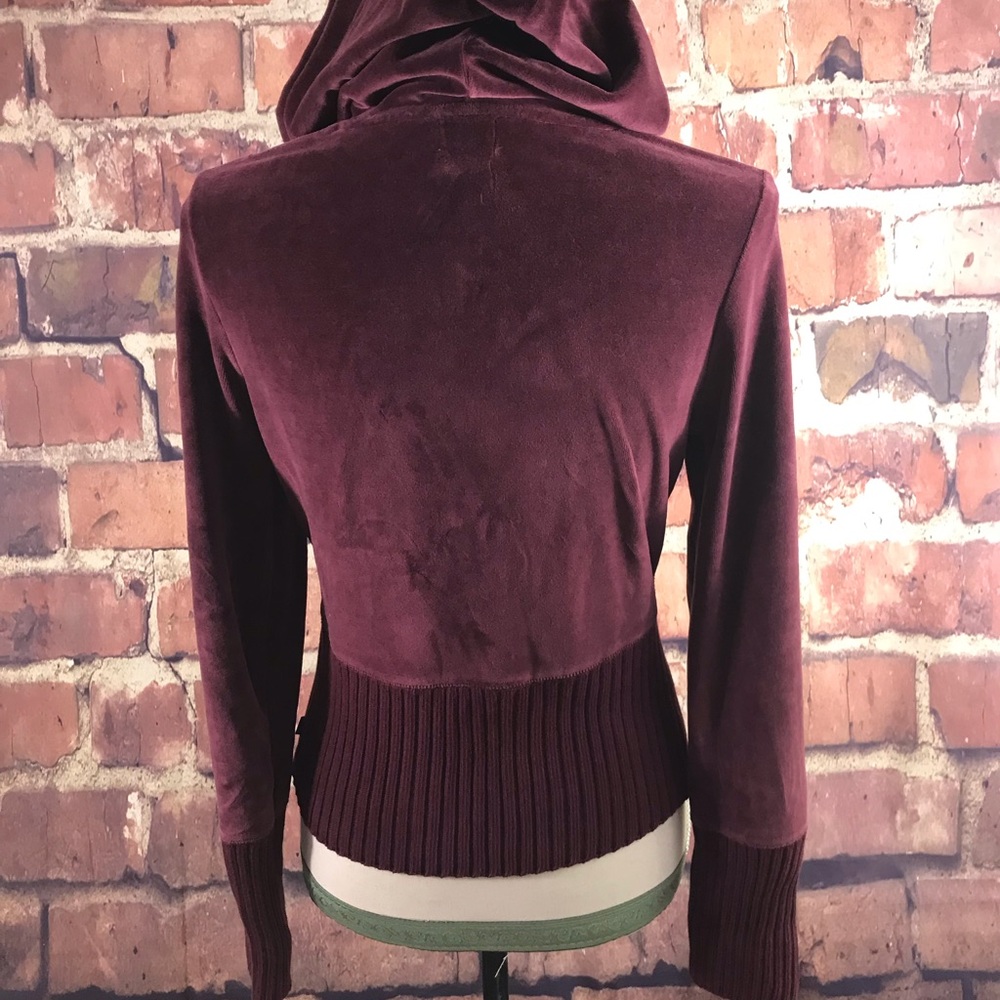 CALVIN KLEIN VELOUR CROPPED HOODIE M - Picture 4 of 8
